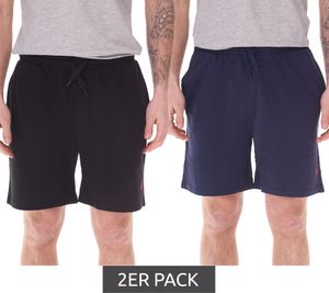 Pack of 2 U.S. POLO ASSN. men's leisure and sports shorts, lightweight fitness shorts with U.S. Polo embroidery, short pants US16738 black/red or dark blue/red Pack of 2 U.S. POLO ASSN. men's leisure and sports shorts, lightweight fitness shorts with U.S. Polo embroidery, short pants US16738 black/red or dark blue/red