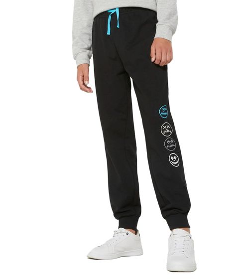 stylish children's jogging pants for boys sweat pants with tie band everyday pants 978102 black