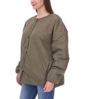 Veste de d'automne réversible matelassée pour femme avec ourlet réglable Veste de transition oversize 954904 vert foncé Veste de d'automne réversible matelassée pour femme avec ourlet réglable Veste de transition oversize 954904 vert foncé