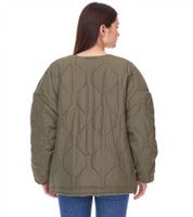 Veste de d'automne réversible matelassée pour femme avec ourlet réglable Veste de transition oversize 954904 vert foncé Veste de d'automne réversible matelassée pour femme avec ourlet réglable Veste de transition oversize 954904 vert foncé