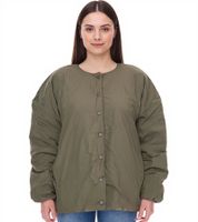 Veste de d'automne réversible matelassée pour femme avec ourlet réglable Veste de transition oversize 954904 vert foncé Veste de d'automne réversible matelassée pour femme avec ourlet réglable Veste de transition oversize 954904 vert foncé