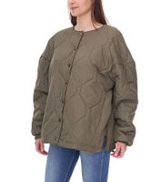 Veste de d'automne réversible matelassée pour femme avec ourlet réglable Veste de transition oversize 954904 vert foncé Veste de d'automne réversible matelassée pour femme avec ourlet réglable Veste de transition oversize 954904 vert foncé