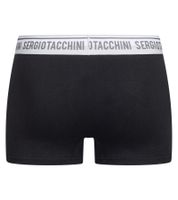 20er Pack Sergio Tacchini Herren Boxershorts mit zweifarbigen Bund und weißen Schriftzug Baumwoll-Unterhose 160gsm 23.0000.974 Schwarz/Weiß, Schwarz/Grau oder Schwarz