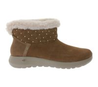 Bottines à enfiler mains libres SKECHERS On-The-Go Joy-Cozy Shimmer pour femmes avec mousse à mémoire de forme refroidie par air Chaussures d'hiver à enfiler avec Scotchgard 144816 Noir ou marron