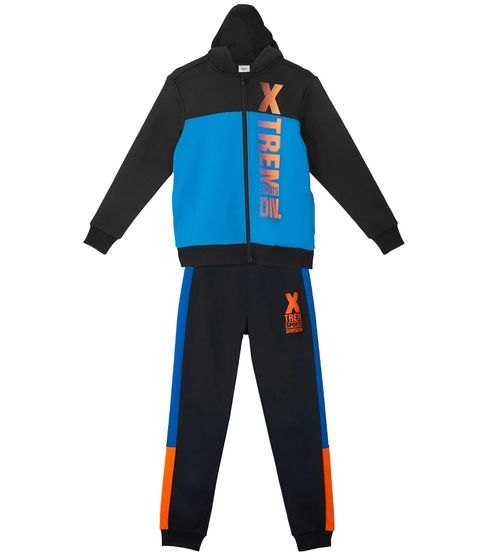 stylish children's thermal tracksuit for boys and girls jogging pants with jacket 918372 black/blue