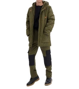 Children's winter jacket for boys outdoor jacket with hood and fur edge snow jacket 948843 olive green