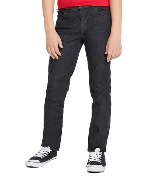 Kinder Jeans-Hose für Jungen Slim-Fit Denim-Hose im 5-Pocket-Style Stretch-Jeans 964634 Schwarz