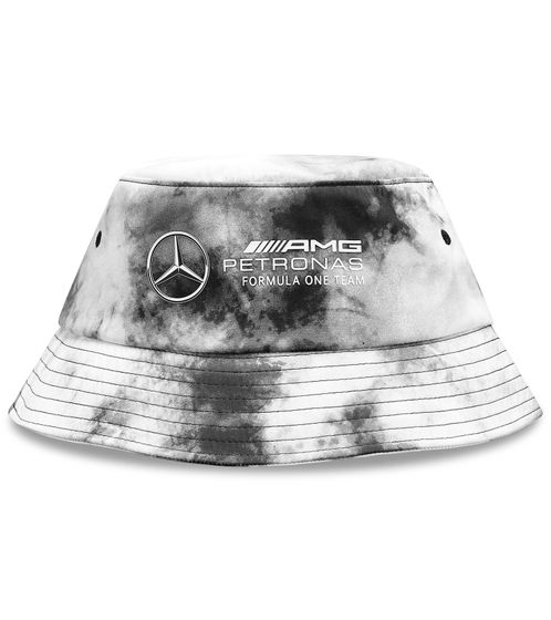 Mercedes-Benz AMG PETRONAS Tie Dye Bucket-Hat Sommer-Hut Fischer-Hut Angler-Hut OneSize 701222351 001 Schwarz/Weiß