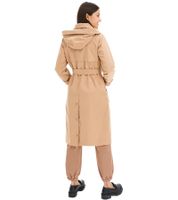 Manteau parka intemporel pour femme avec capuche manteau Printemps veste en coton 927540 beige Manteau parka intemporel pour femme avec capuche manteau Printemps veste en coton 927540 beige