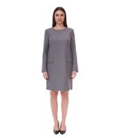 Women's sustainable dress with shoulder pads Business dress with wool content Mini dress 956968 Gray
