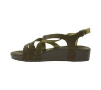 Sandalias de piel auténtica para mujer OluKai Nana con tacón de cuña, zapatos de verano 20323-SASA marrón