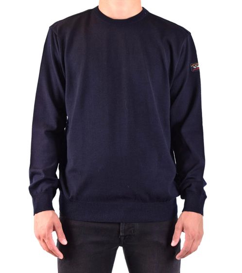 PAUL & SHARK men's knitted sweater, wool sweater, fashionable autumn sweater C0P1040 050 dark blue