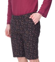 Pack de 2 bermudas chinas elásticas de moda para hombre, de corte entallado, de algodón con estampado floral, color negro 913508