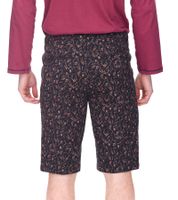 Pack de 2 bermudas chinas elásticas de moda para hombre, de corte entallado, de algodón con estampado floral, color negro 913508