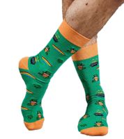 1 paire de chaussettes en coton moutarde pour homme St. Patrick avec imprimé arc-en-ciel et pot doré sur toute la surface, chaussettes longues à motifs 17S-SPATR vert/orange/blanc 1 paire de chaussettes en coton moutarde pour homme St. Patrick avec imprimé arc-en-ciel et pot doré sur toute la surface, chaussettes longues à motifs 17S-SPATR vert/orange/blanc