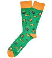 1 paire de chaussettes en coton moutarde pour homme St. Patrick avec imprimé arc-en-ciel et pot doré sur toute la surface, chaussettes longues à motifs 17S-SPATR vert/orange/blanc 1 paire de chaussettes en coton moutarde pour homme St. Patrick avec imprimé arc-en-ciel et pot doré sur toute la surface, chaussettes longues à motifs 17S-SPATR vert/orange/blanc