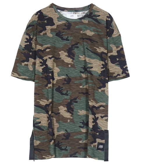 T-shirt pour homme Sixth June en coton à manches courtes avec imprimé camouflage M3409CTS-CAMO Vert