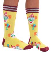 1 paire de chaussettes longues en coton Moustard Clown à imprimé clown et motifs ballons 20S-CLOWN-W Jaune/Rouge/Blanc 1 paire de chaussettes longues en coton Moustard Clown à imprimé clown et motifs ballons 20S-CLOWN-W Jaune/Rouge/Blanc