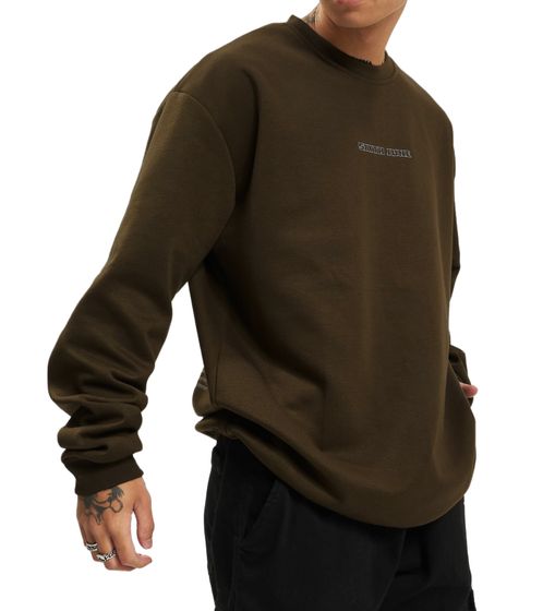 Sixth June Youth Culture men's round neck sweater with "Built the Future" back print Sweater 23332 Khaki