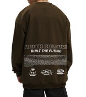 Pull col rond pour homme Sixth June Youth Culture avec imprimé « Built the Future » au dos Pull 23332 Kaki