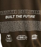 Pull col rond pour homme Sixth June Youth Culture avec imprimé « Built the Future » au dos Pull 23332 Kaki