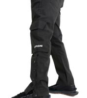 Sixth June Herren Cargo-Hose mit Knöchelknöpfen Baumwoll-Hose mit großen Beintaschen 23340-SBLA Schwarz