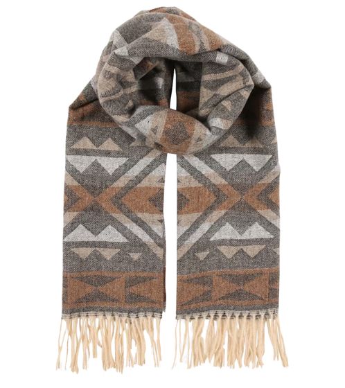 ABOUT YOU women's scarf with ethnic pattern winter scarf ERJAA04067 brown/white/beige