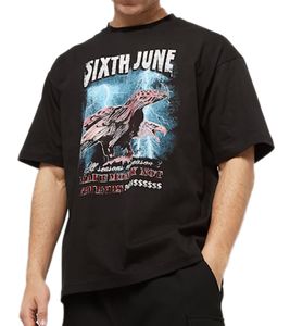 Sixth June Vintage men's cotton shirt, round neck shirt with colored eagle print T-shirt M23742ETS black Sixth June Vintage men's cotton shirt, round neck shirt with colored eagle print T-shirt M23742ETS black