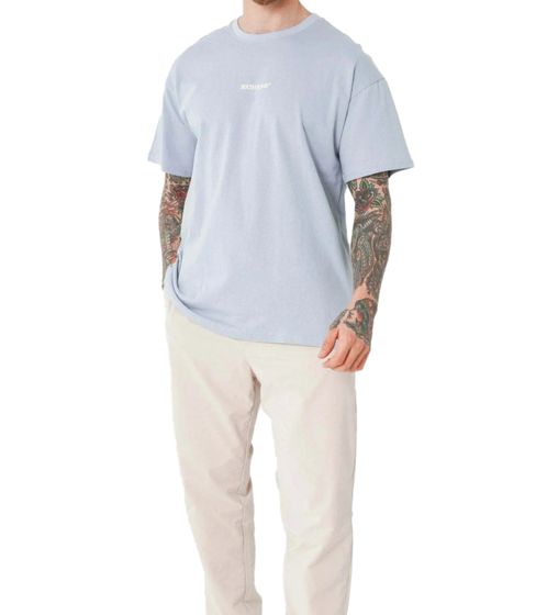 Sixth June Herren Basic-Shirt Baumwoll-Shirt T-Shirt Rundhals-Shirt Kurzarm-Shirt M25109PTS Hellblau