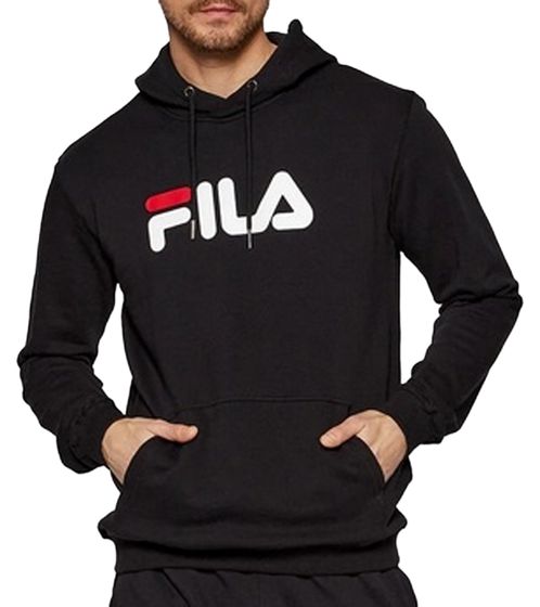 FILA Barumini Hoodie Men's Hooded Pullover Sweater Cotton Sweatshirt FAU0068-80010 Black