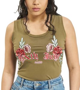 Sixth June Women's Sleeveless Floral Print Bodysuit Summer Fashion W3175VBO Khaki