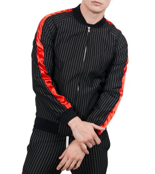 Sixth June men's college jacket striped spring jacket transition jacket M3661CJA black/red