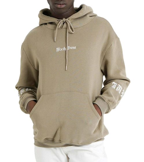 Sixth June Herren Kapuzen-Pullover mit Baumwollanteil Sweat-Hoodie Freizeit-Hoodie Langarm-Shirt 23300 Grün