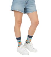 1 par de calcetines de algodón para hombre Mustard Elephant Circus con estampado completo, calcetines largos 20SELEPCIRC-M Gris/Azul