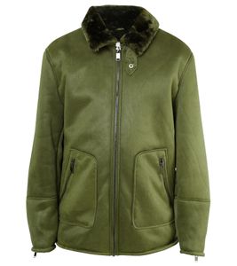 Veste d'automne pour homme Harrington de Sixth June en imitation daim doublée 22268 Vert