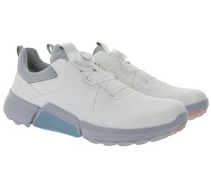 Chaussures de golf pour femmes ecco Biom H4 Boa avec chaussures en gazon Gore-Tex avec technologie Biom et système de laçage Boa 108213 59021 Blanc