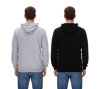 FILA Barumini Sweat à capuche pour homme Pull à capuche en coton Sweat-shirt FAU0068 Noir ou Gris