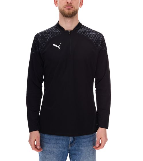 PUMA teamCup men's pullover with DryCell technology training shirt graphic design sports shirt fitness pullover sports equipment 657982 03 Black