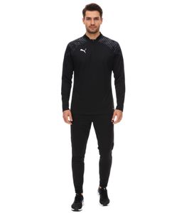 PUMA teamCup men's pullover with DryCell technology training shirt graphic design sports shirt fitness pullover sports equipment 657982 03 Black