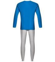 Pijama de Superman, Star Wars o Spiderman de DC Comics, Marvel o Disney con logotipo grande en el pecho en azul/gris/negro