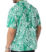 Sixth June Beach Shirt Chemise homme avec imprimé psychédélique Chemise à manches courtes Col à revers M23641PSH Vert