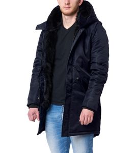 LENASSO men's water-repellent winter parka with hood winter jacket autumn parka 900308 dark blue