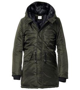 LENASSO men's water-repellent winter parka with hood winter jacket autumn parka 900308 khaki