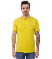 Lot de 2 États-Unis ASSN. DE POLO Polo pour homme Chemise basique Chemise en coton Chemise à manches courtes 197 63899 52520 115 Jaune/Bleu clair