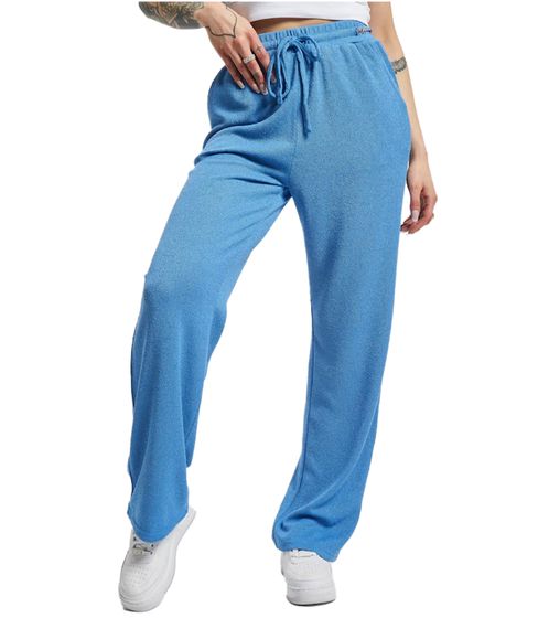 Sixth June Damen Jogger Homewear grobsichtige Chill-Hose Jogging-Hose W33823KPA Blau