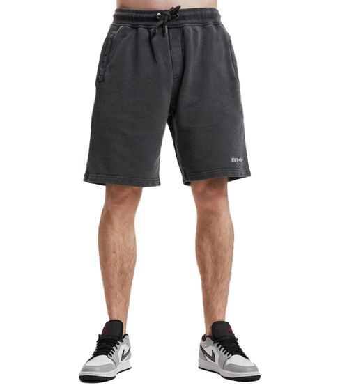 Sixth June Acid men's sweat shorts short cotton pants in a washed-out look summer pants M239694EST dark gray