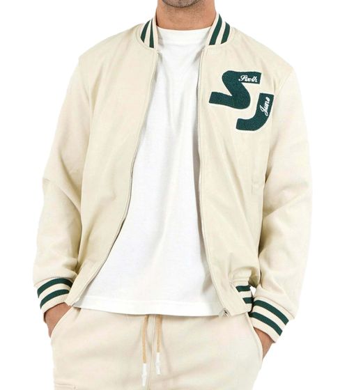 Sixth June Varsity men's baseball-style bomber jacket teddy jacket spring jacket M23350EJA beige