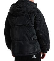 Veste matelassée surdimensionnée pour homme Sixth June Veste d'hiver brillante pour l'extérieur avec tissu matelassé ondulé M23360MOW Noir