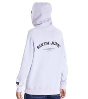 Sweat à capuche incurvé Sixth June pour homme en coton avec inscription de marque Sweat à capuche 22576 Lilas