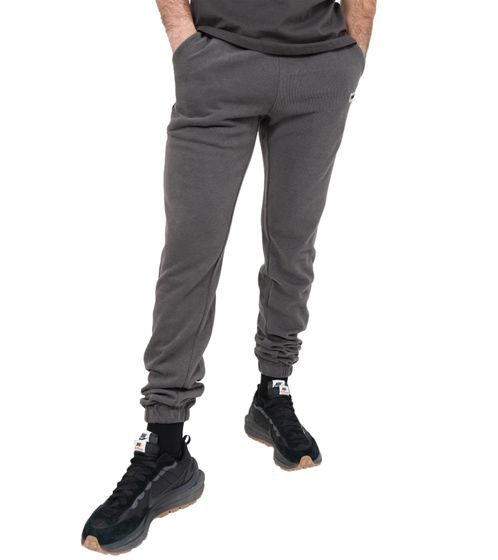 Sixth June Herren gerippte Jogger Baumwoll-Jogger Freizeit-Hose Jogging-Hose Homewear 22469 Grau